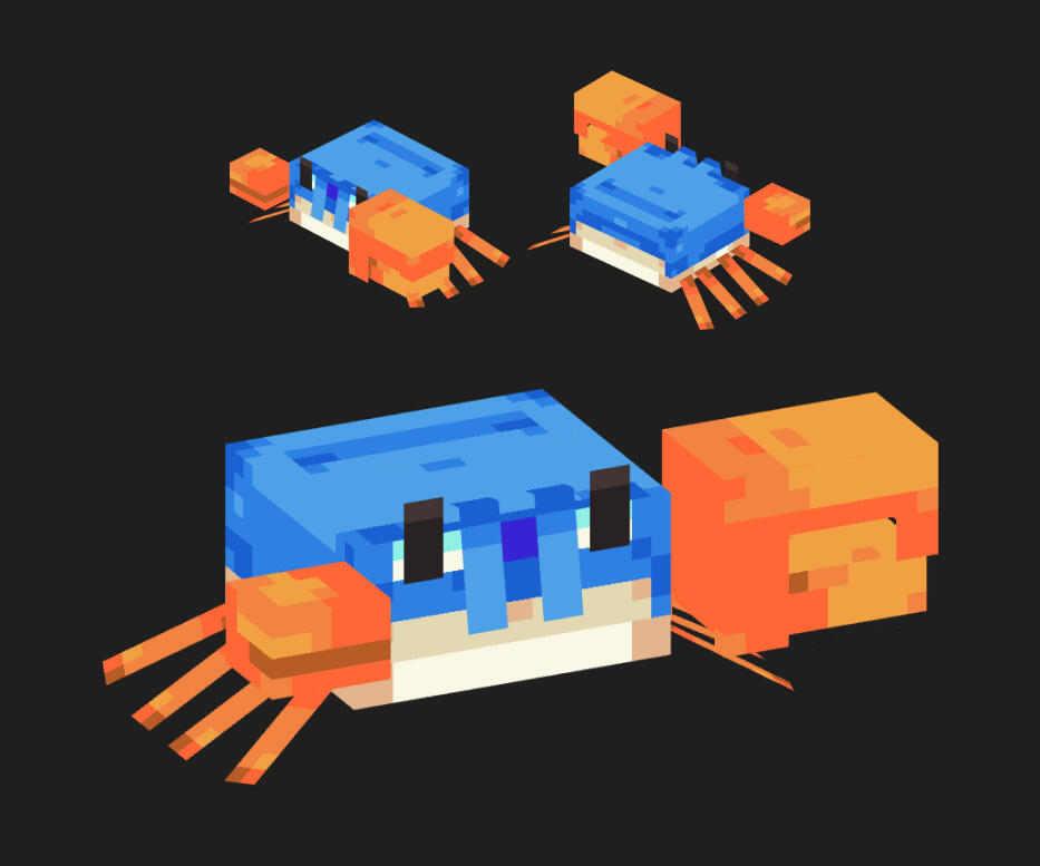 Concept model of a Crab from Mob vote (2023)